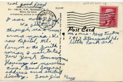 Postcard from Sholl's Cafeteria (Side 2)
