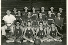 Jim Guy Tucker in group basketball shot for Forest Heights Junior High School