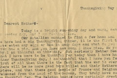 Thanksgiving Day letter from James Guy Tucker, Sr. in Germany