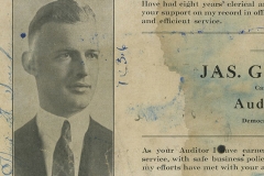 James Guy Tucker, Sr., political advertisement for Auditor of State