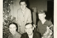 Jim Guy Tucker and family on Christmas, Stonewall Road, Little Rock