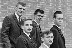 Jim Guy Tucker with debate team at Hall High School, Little Rock