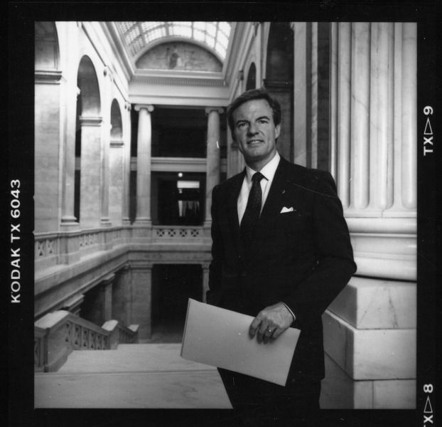 Jim Guy Tucker inside of Arkansas State Capitol