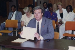 Jim Guy Tucker at Arkansas Corrections System meeting