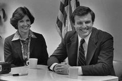 Jim Guy Tucker and Betty at announcement for Jim Guy Tucker's run for Senate