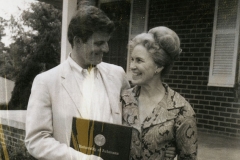 Jim Guy Tucker and Willie Maude Tucker after graduation from University of Arkansas School of Law, 1968.