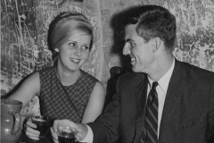 Jim Guy Tucker dining with Ellen Ann Ragsdale of Russelville, Arkansas, in Spain