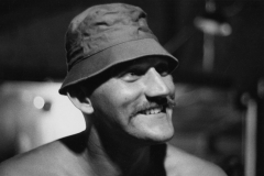 Gene Vancleave at base camp, possibly Phu Bai, Vietnam