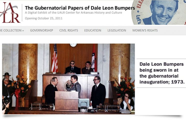 Screenshot of Dale Bumpers exhibit