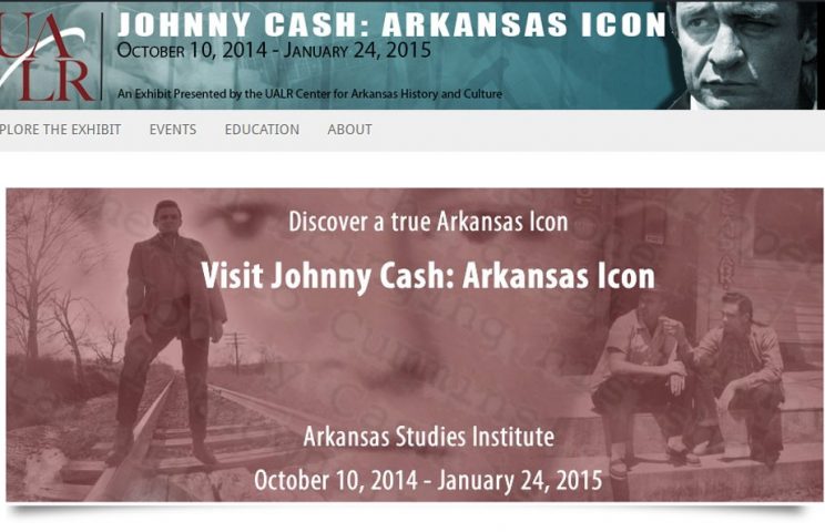 Screenshot of Johnny Cash exhibit
