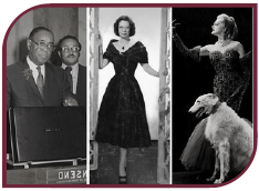 Black and white collage of Dr. William Townsend, Jeanette Rockefeller, and Harvey Goodwin