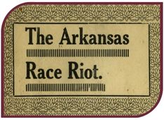 Cover of a book by Ida B. Wells-Barnett, titled "The Arkansas Race Riot"