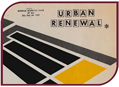 Cover of "Urban Renewal: a plan for the live-stock show area in little rock Arkansas" March 1958