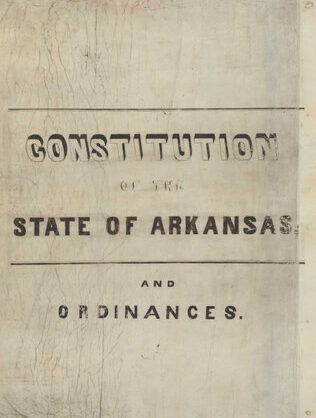 Cover of the 1874 Arkansas Constitution